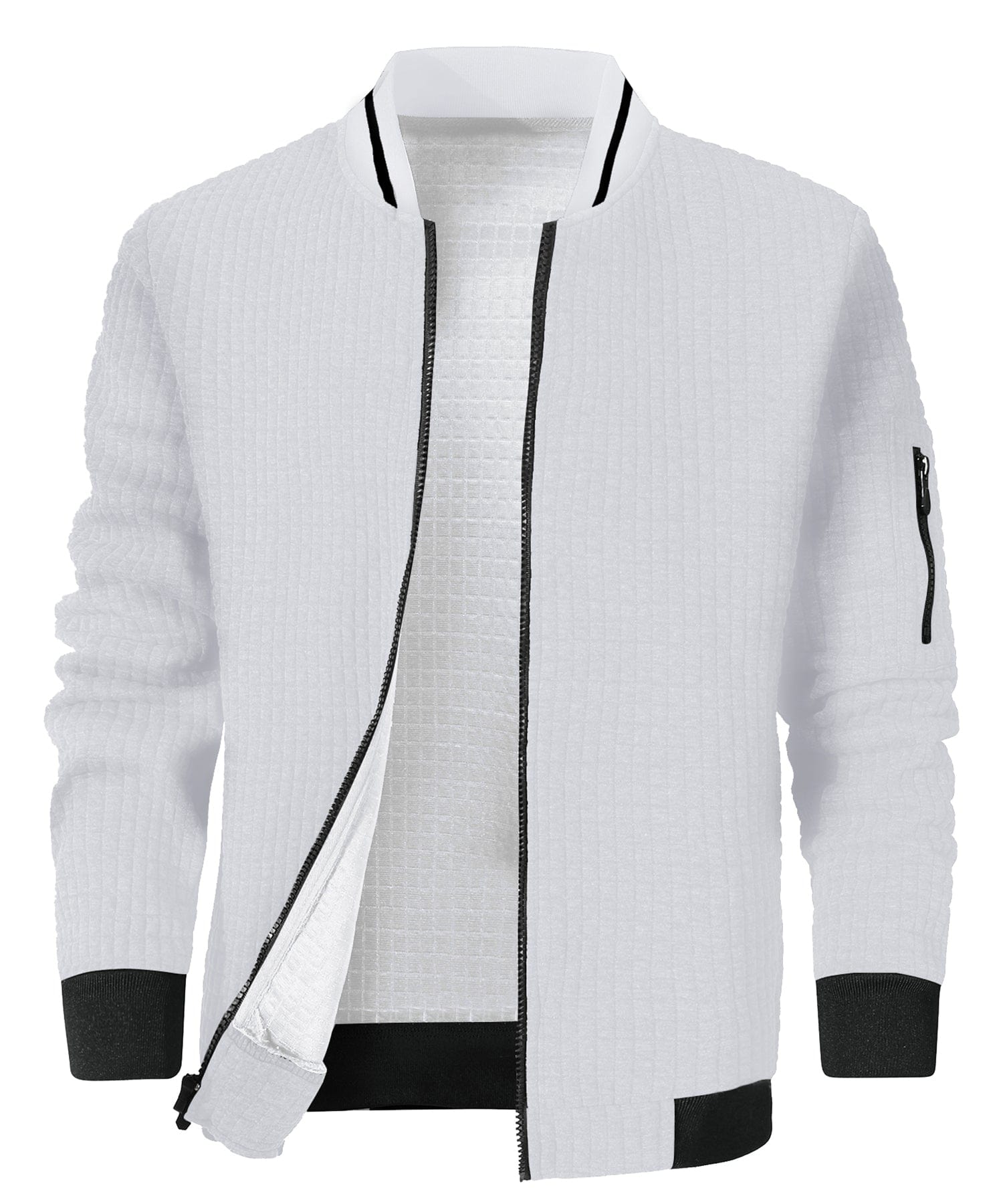 Men’s Casual Bomber Jacket | Zip-Up Pocket
