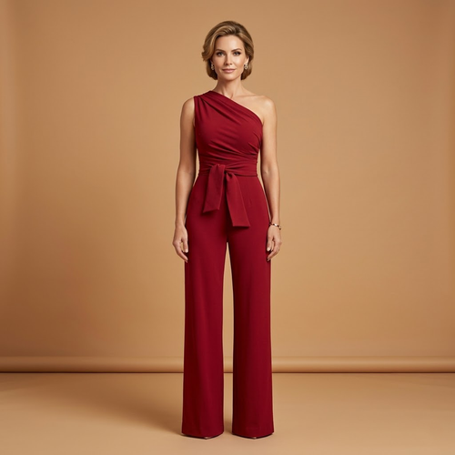 Women's Formal Jumpsuit | One Shoulder and Wide Leg