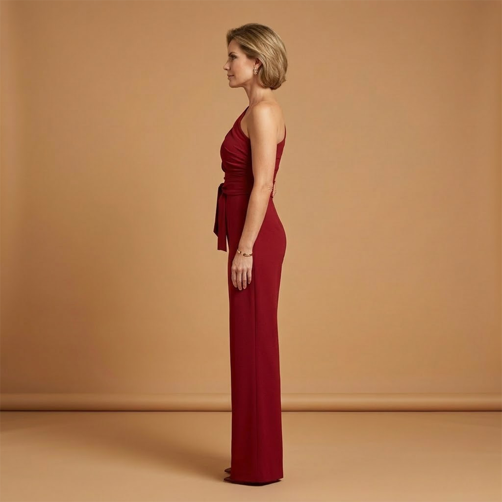 Women's Formal Jumpsuit | One Shoulder and Wide Leg