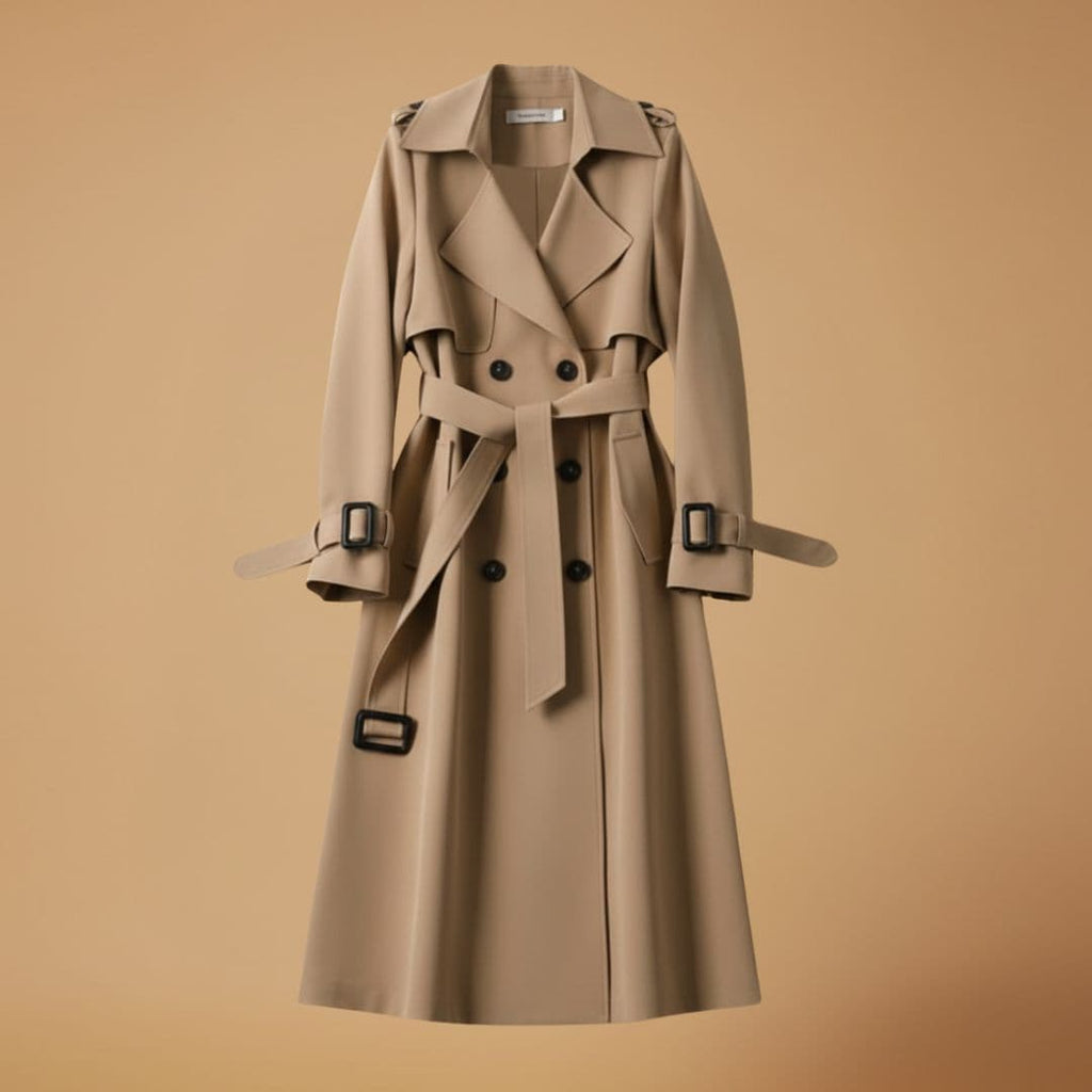 Women's Spring Trench Coat | Belted and Double-Breasted