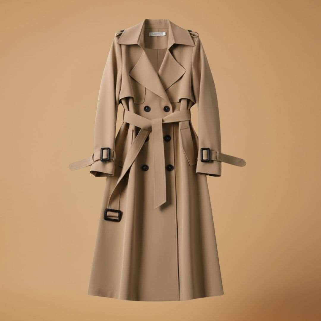 Women's Spring Trench Coat | Belted and Double-Breasted