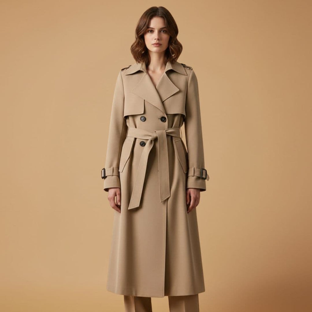 Women's Spring Trench Coat | Belted and Double-Breasted