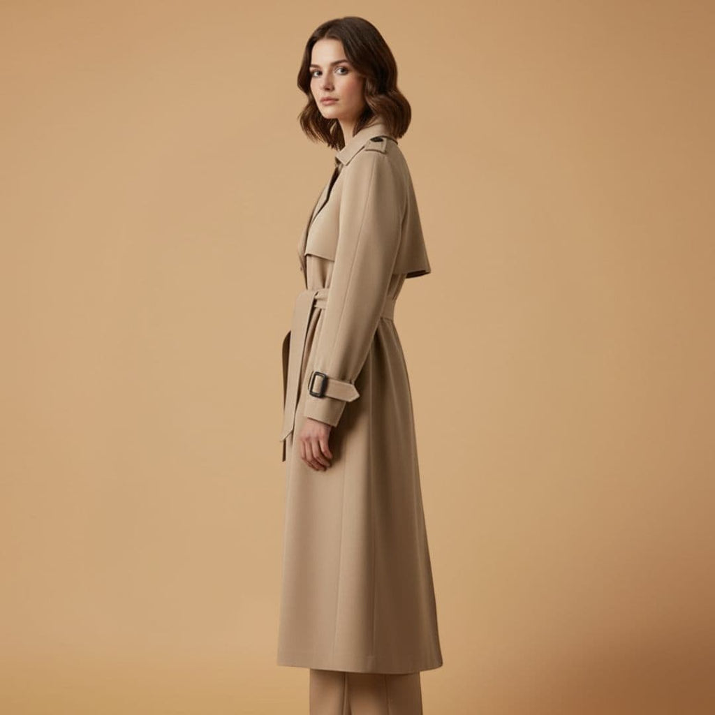 Women's Spring Trench Coat | Belted and Double-Breasted