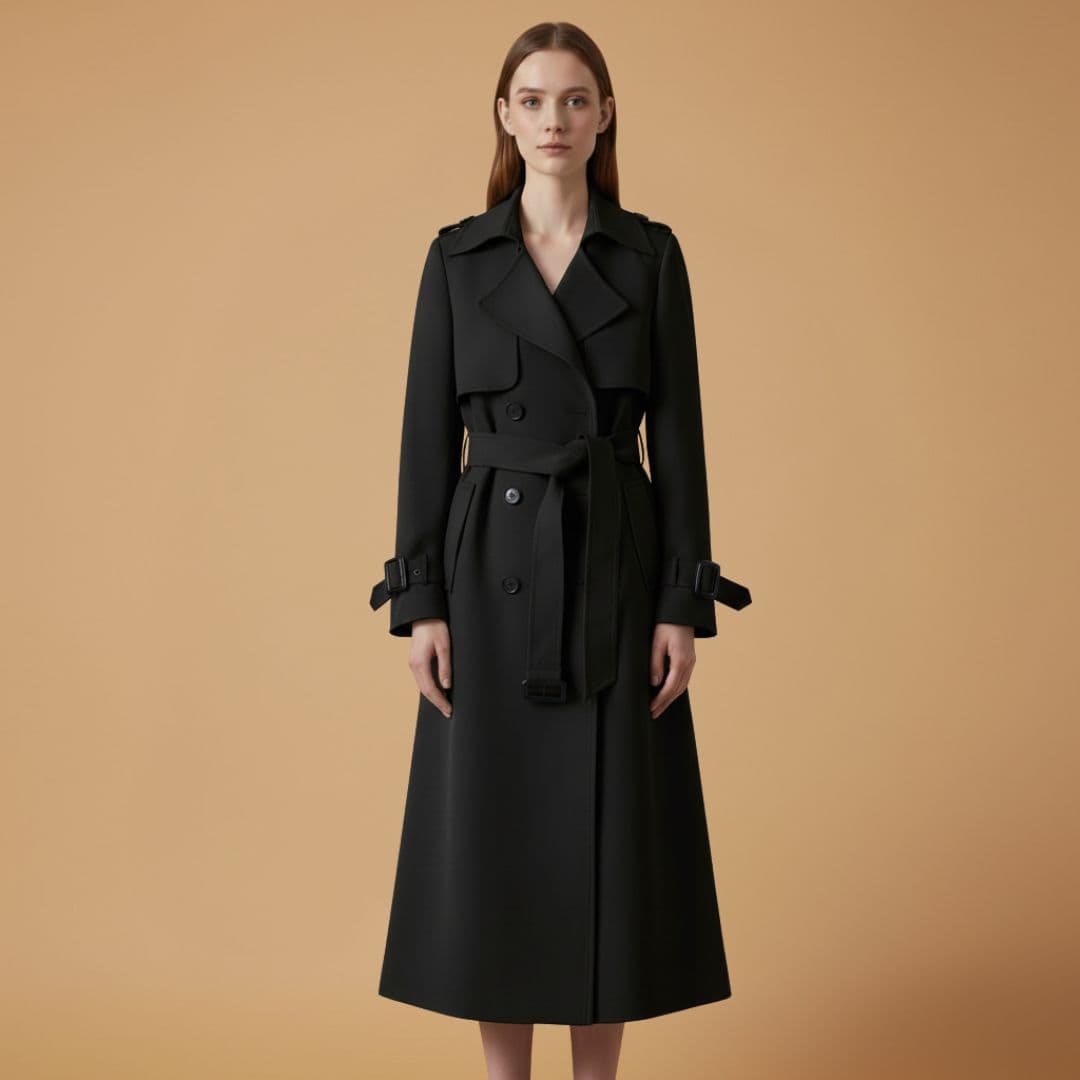 Women's Spring Trench Coat | Belted and Double-Breasted