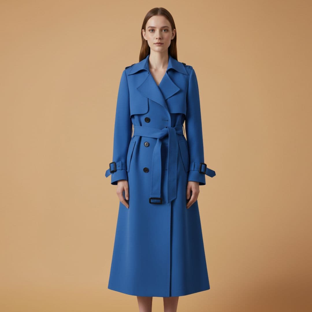 Women's Spring Trench Coat | Belted and Double-Breasted