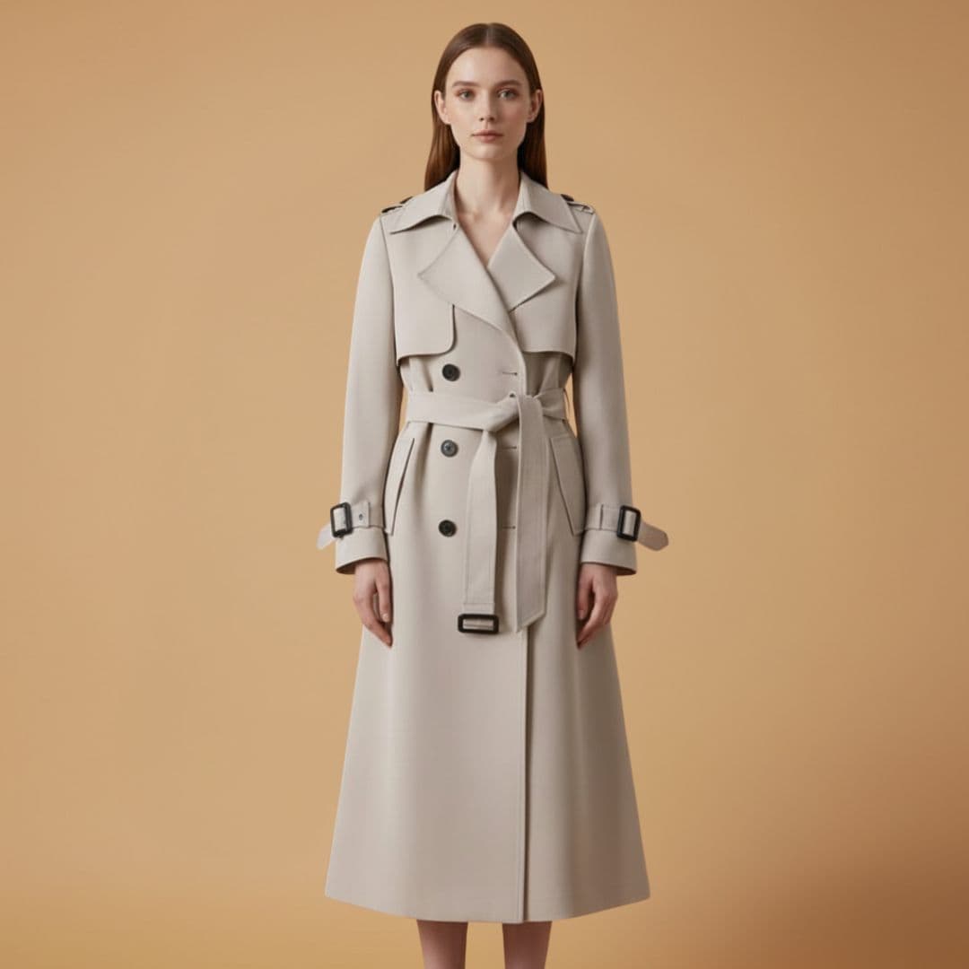 Women's Spring Trench Coat | Belted and Double-Breasted
