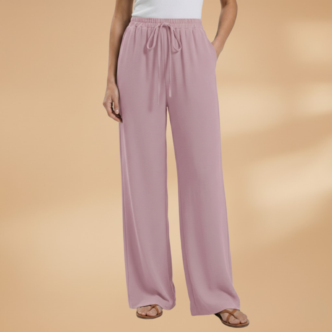 Women's Wide Trousers | Drawstring and Pockets