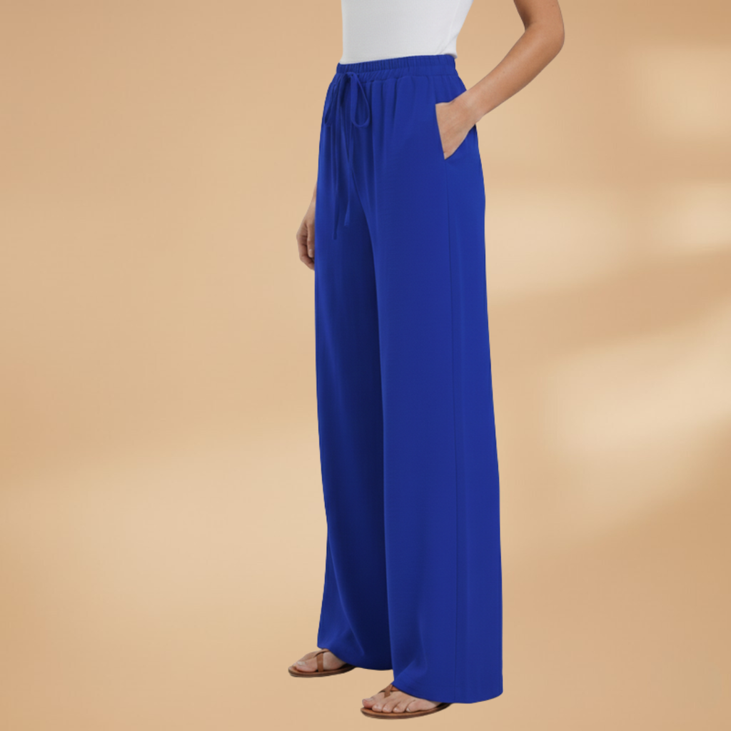 Women's Wide Trousers | Drawstring and Pockets
