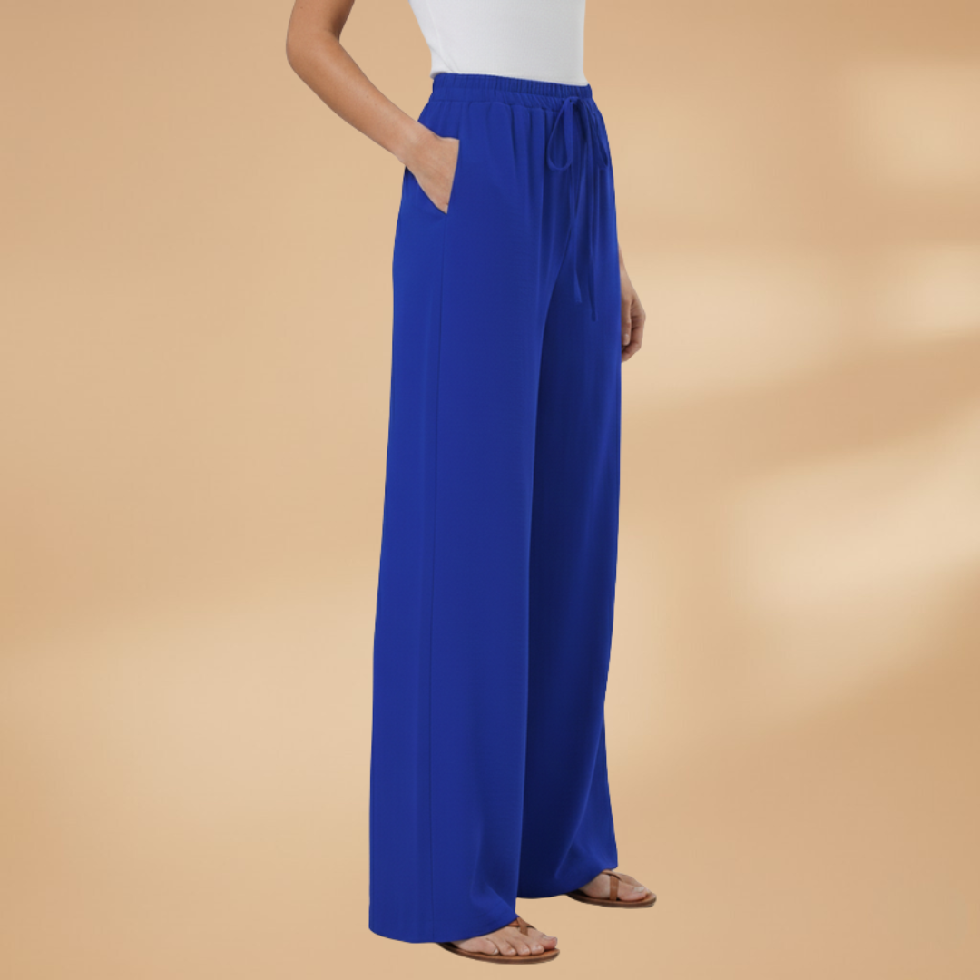 Women's Wide Trousers | Drawstring and Pockets