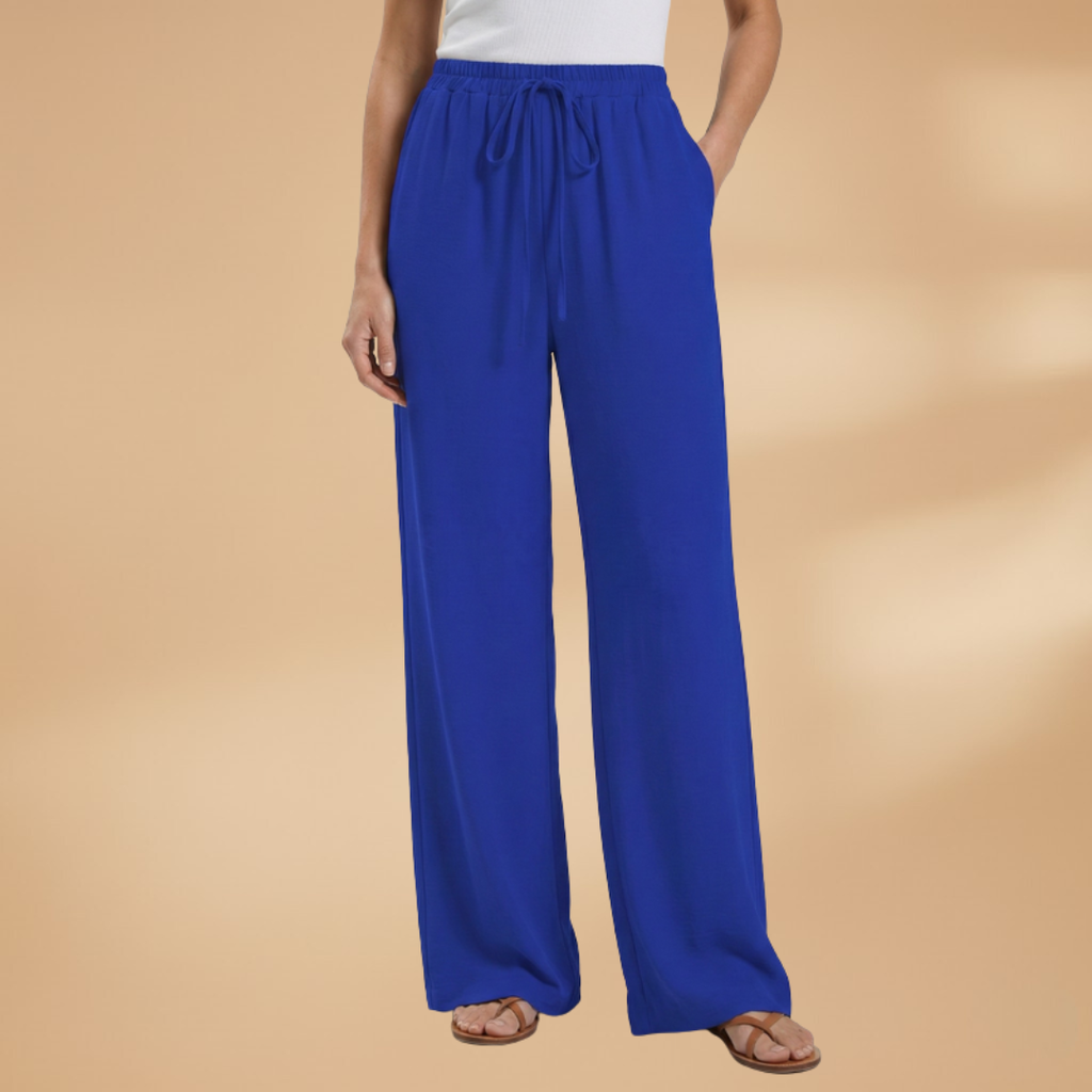 Women's Wide Trousers | Drawstring and Pockets