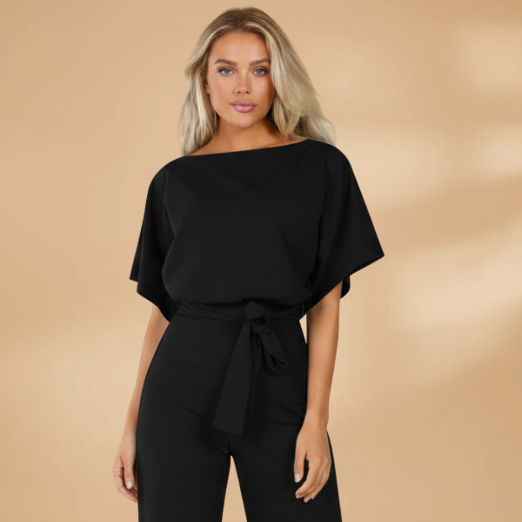 Women's Casual Jumpsuit | Belted and Wide Leg