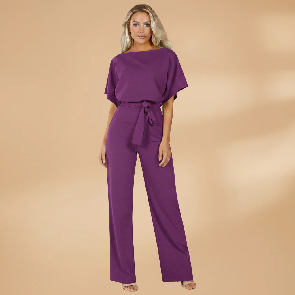 Women's Casual Jumpsuit | Belted and Wide Leg