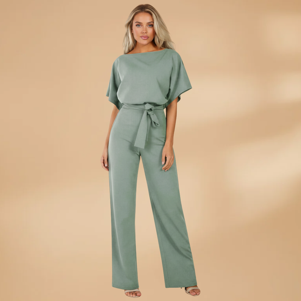 Women's Casual Jumpsuit | Belted and Wide Leg