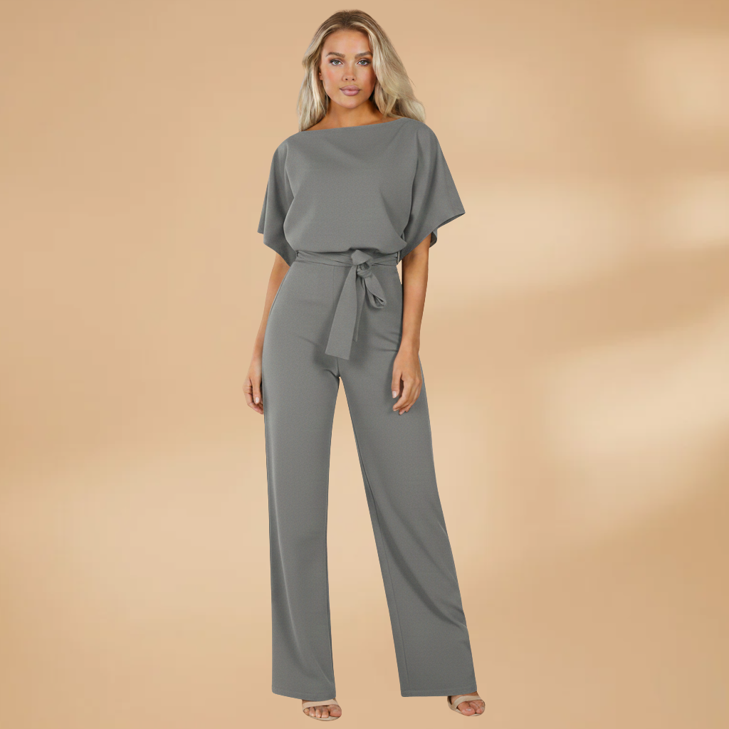 Women's Casual Jumpsuit | Belted and Wide Leg