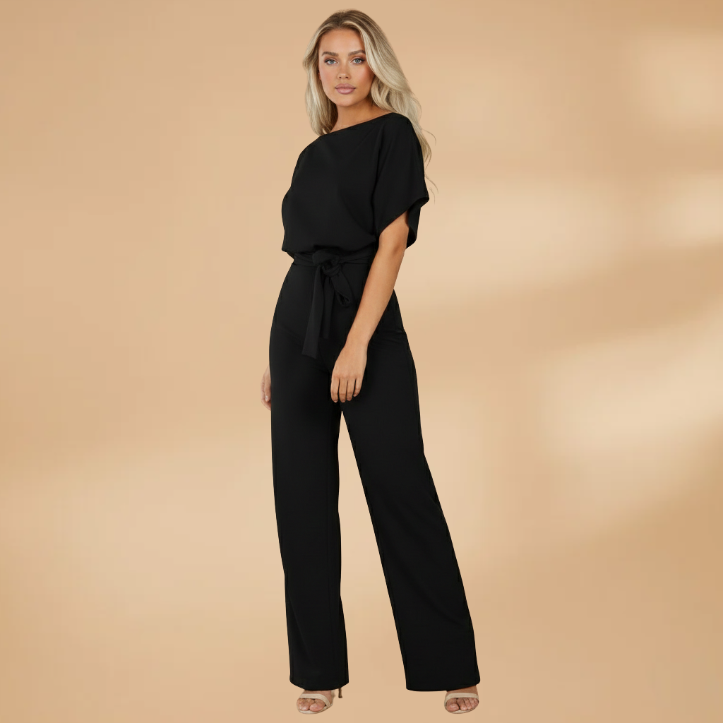 Women's Casual Jumpsuit | Belted and Wide Leg