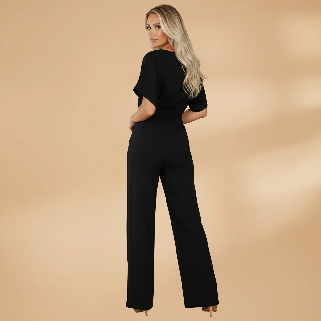 Women's Casual Jumpsuit | Belted and Wide Leg