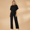 Women's Casual Jumpsuit | Belted and Wide Leg