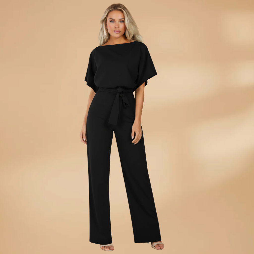 Women's Casual Jumpsuit | Belted and Wide Leg