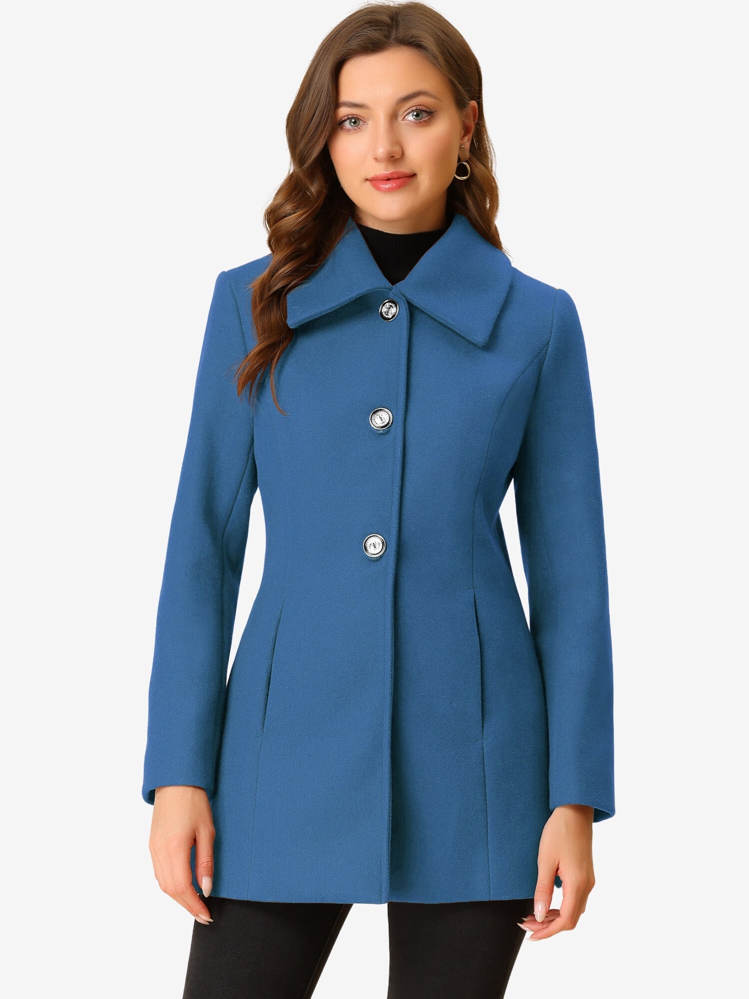 Women’s Casual Coat | Button Up and Pockets