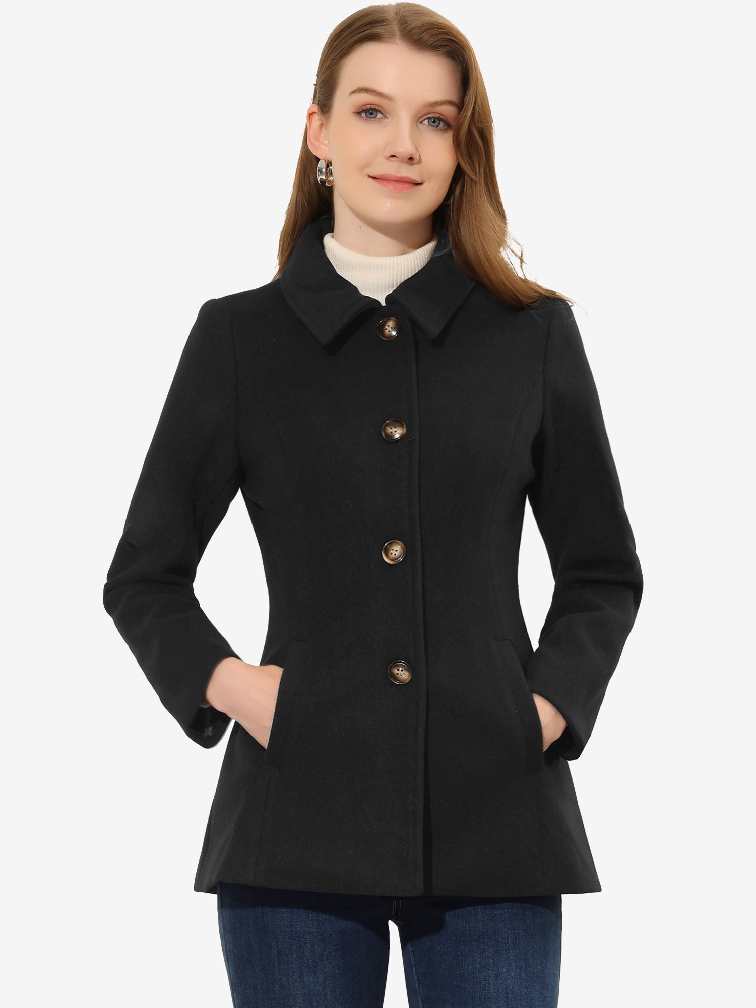 Women’s Structured Winter Jacket | Buttoned Pockets