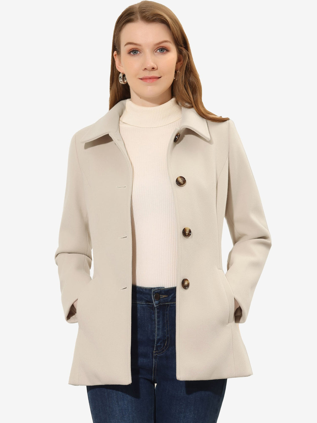 Women’s Structured Winter Jacket | Buttoned Pockets