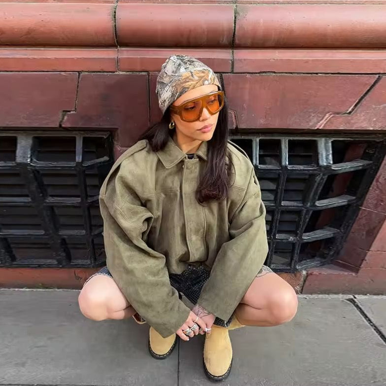 Women’s Cropped Jacket | Oversized Fit