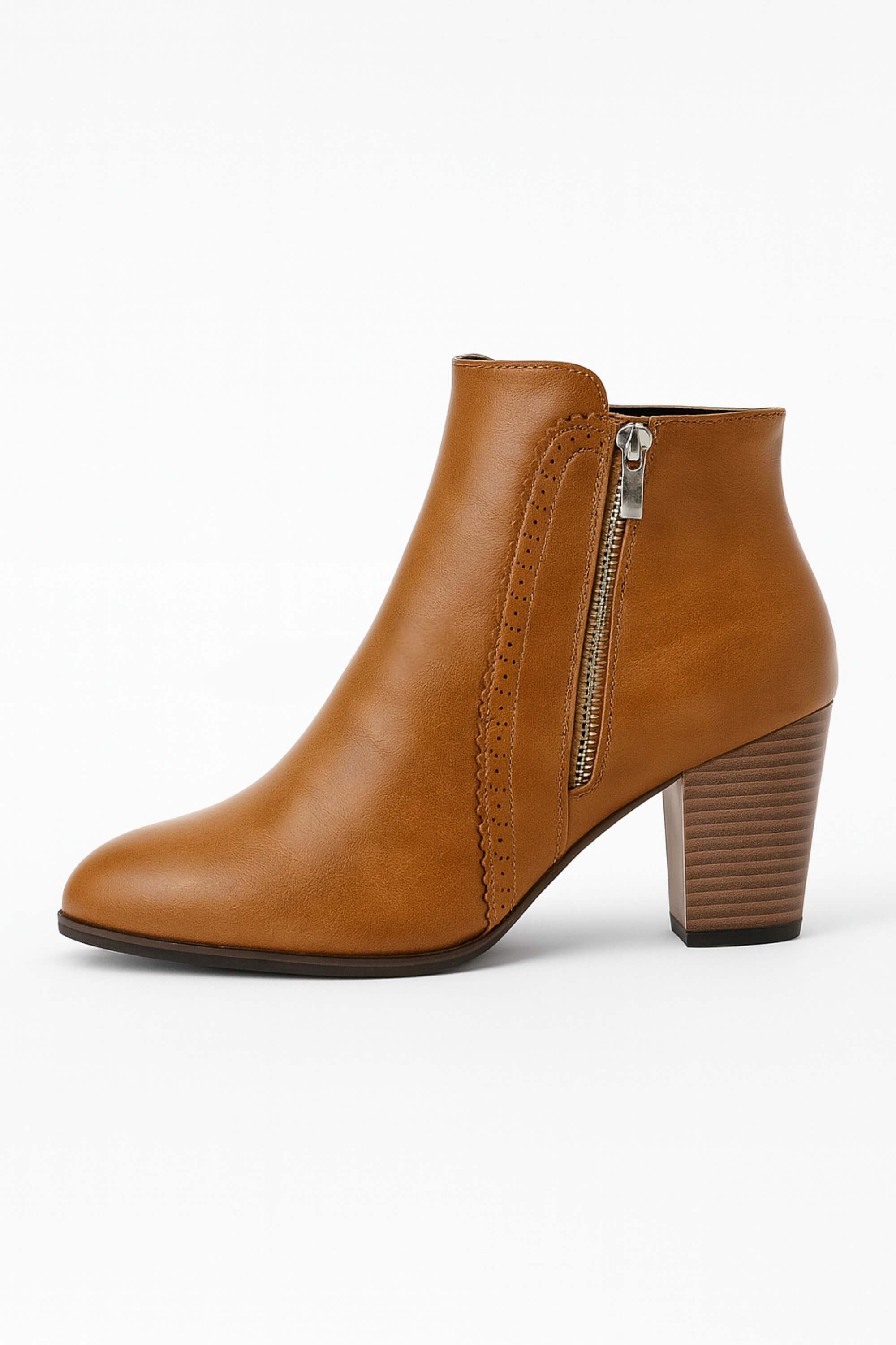 Women’s High Heel Ankle Boots | Zip Up Closed Toe