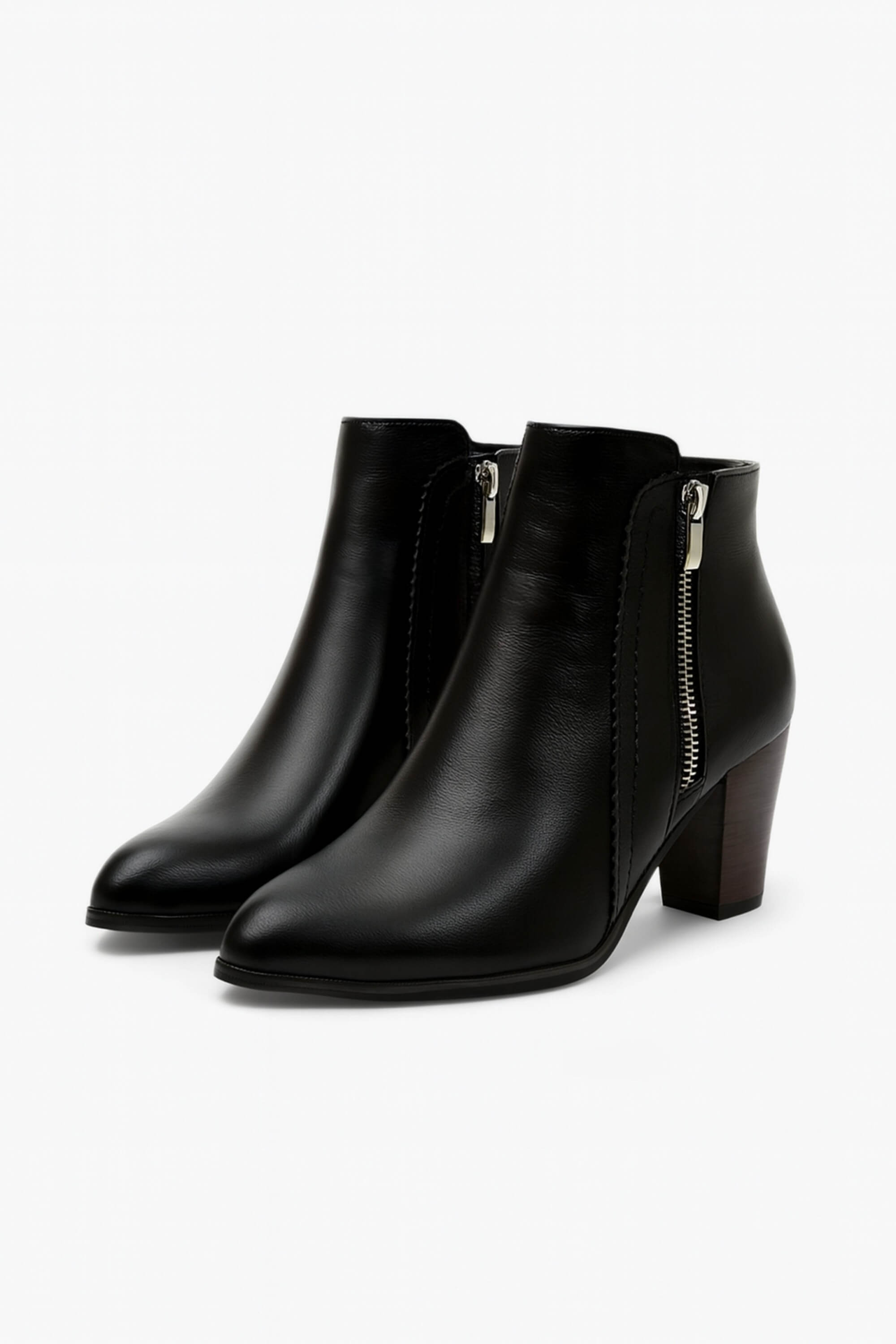 Women’s High Heel Ankle Boots | Zip Up Closed Toe