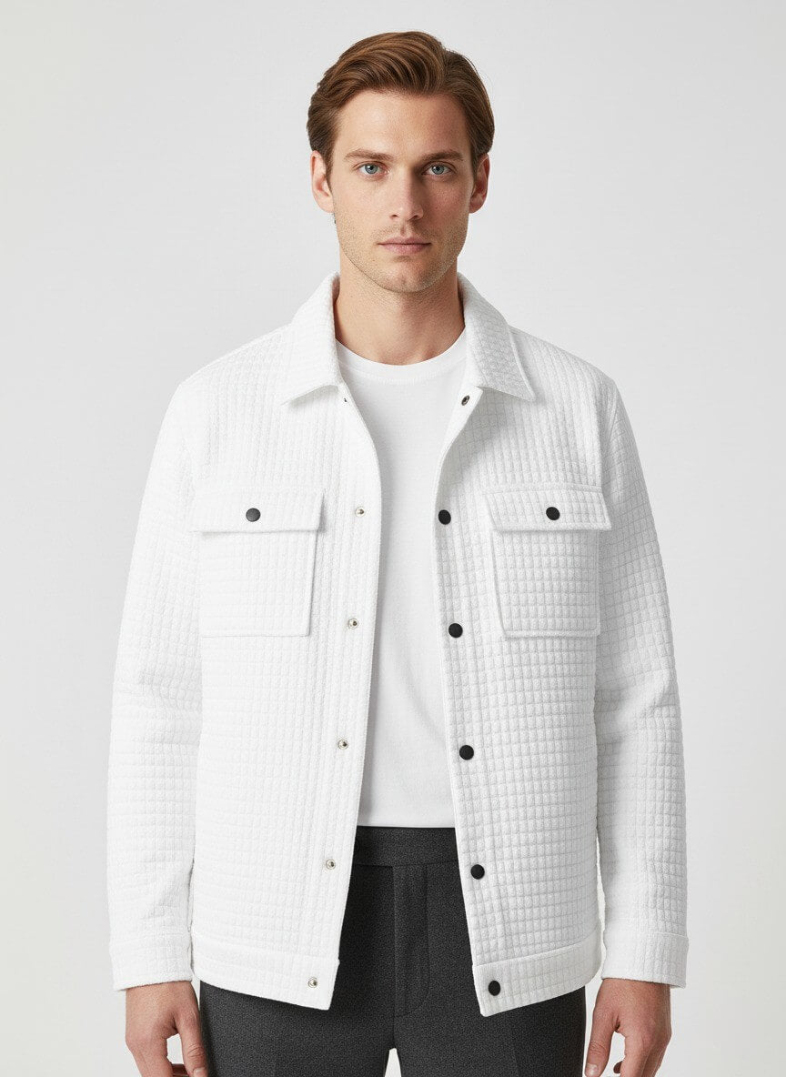 Men’s Quilted Jacket | Button Up Pockets