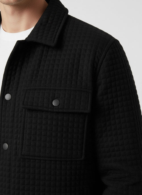 Men’s Quilted Jacket | Button Up Pockets