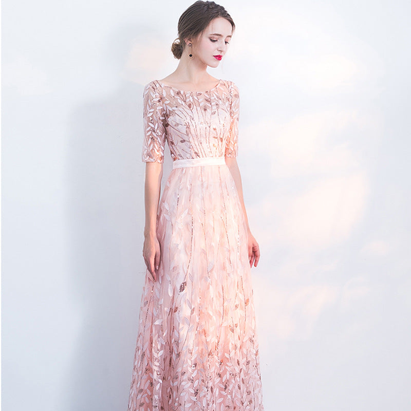 Women’s Wedding Guest Dress with 3/4 Sleeves | Maxi