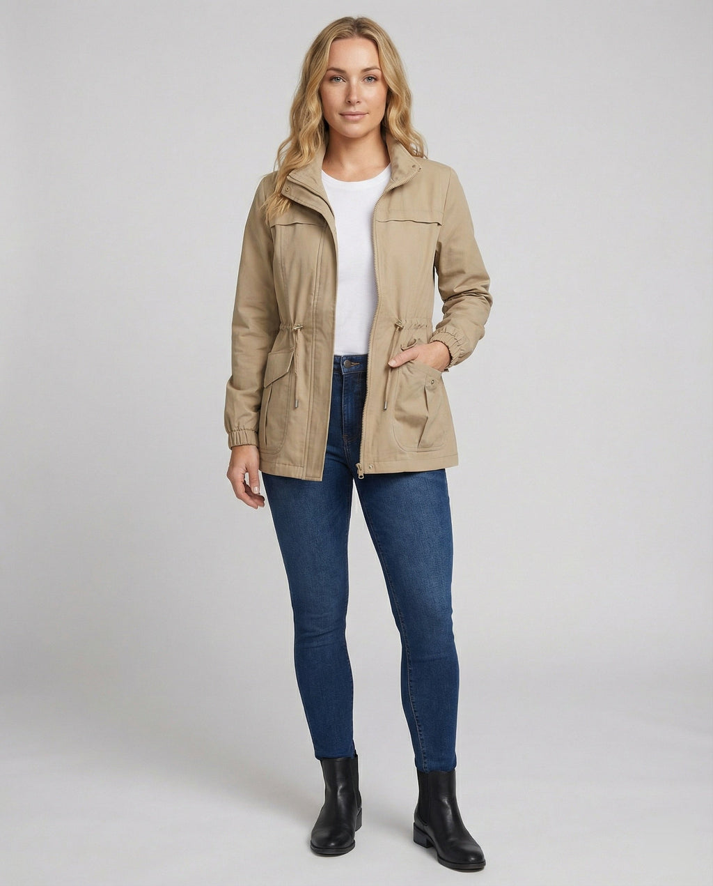 Women’s Casual Jacket | Drawstring and Pockets