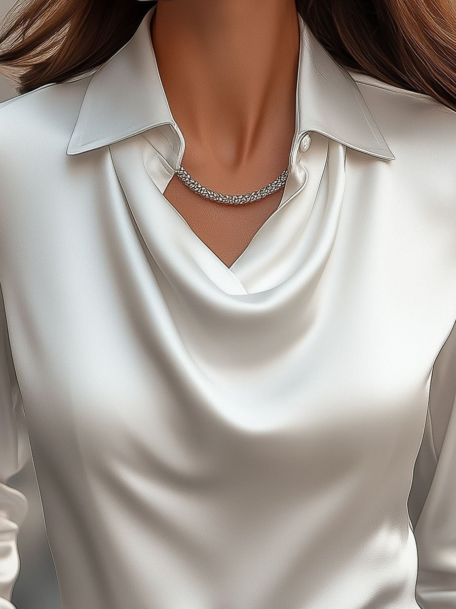 Women’s Long Sleeve Blouse | Cowl Neck
