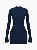 Women’s Formal Mini Dress | Long Sleeve High Neck
