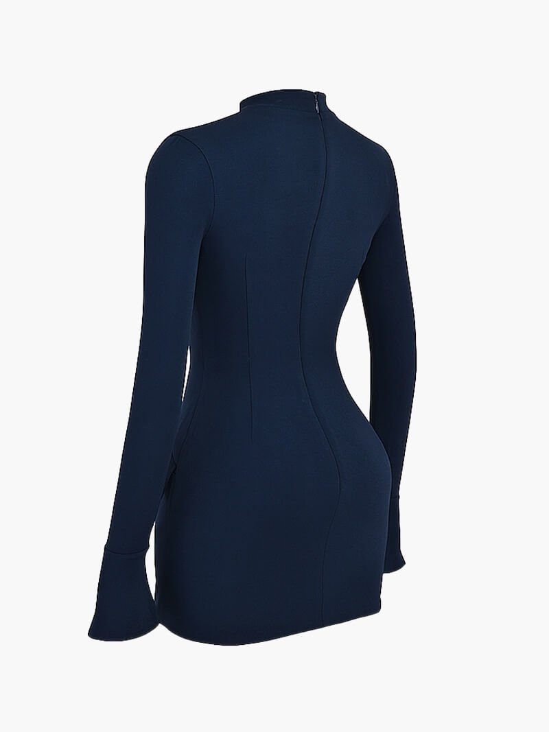 Women’s Formal Mini Dress | Long Sleeve High Neck