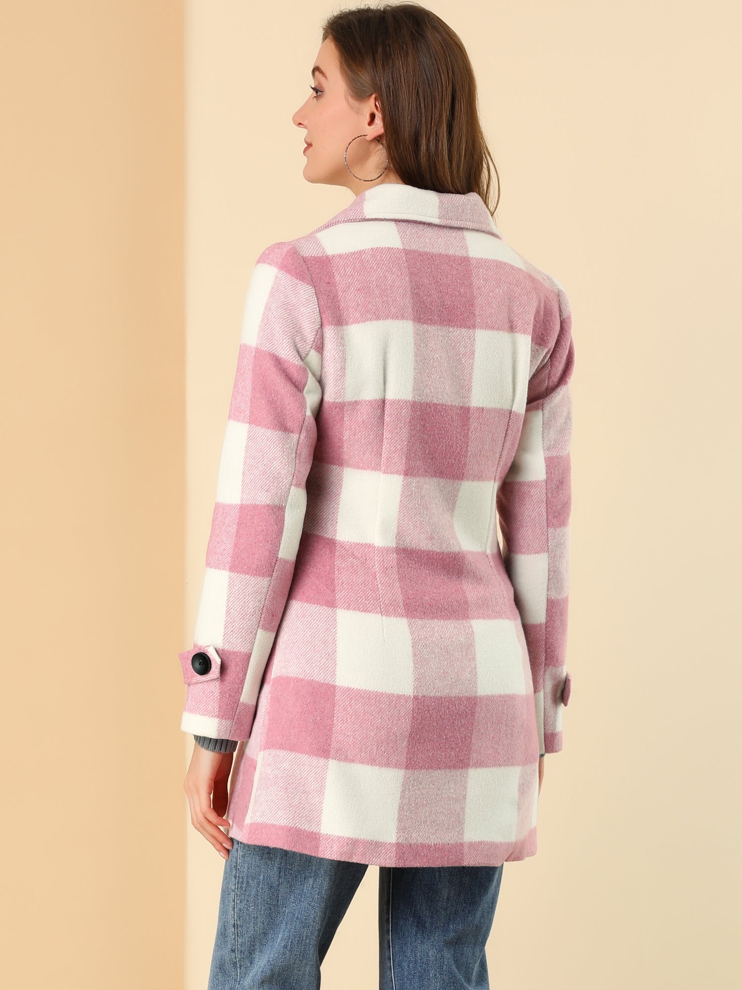 Women’s Long Coat | Double-Breasted Pockets