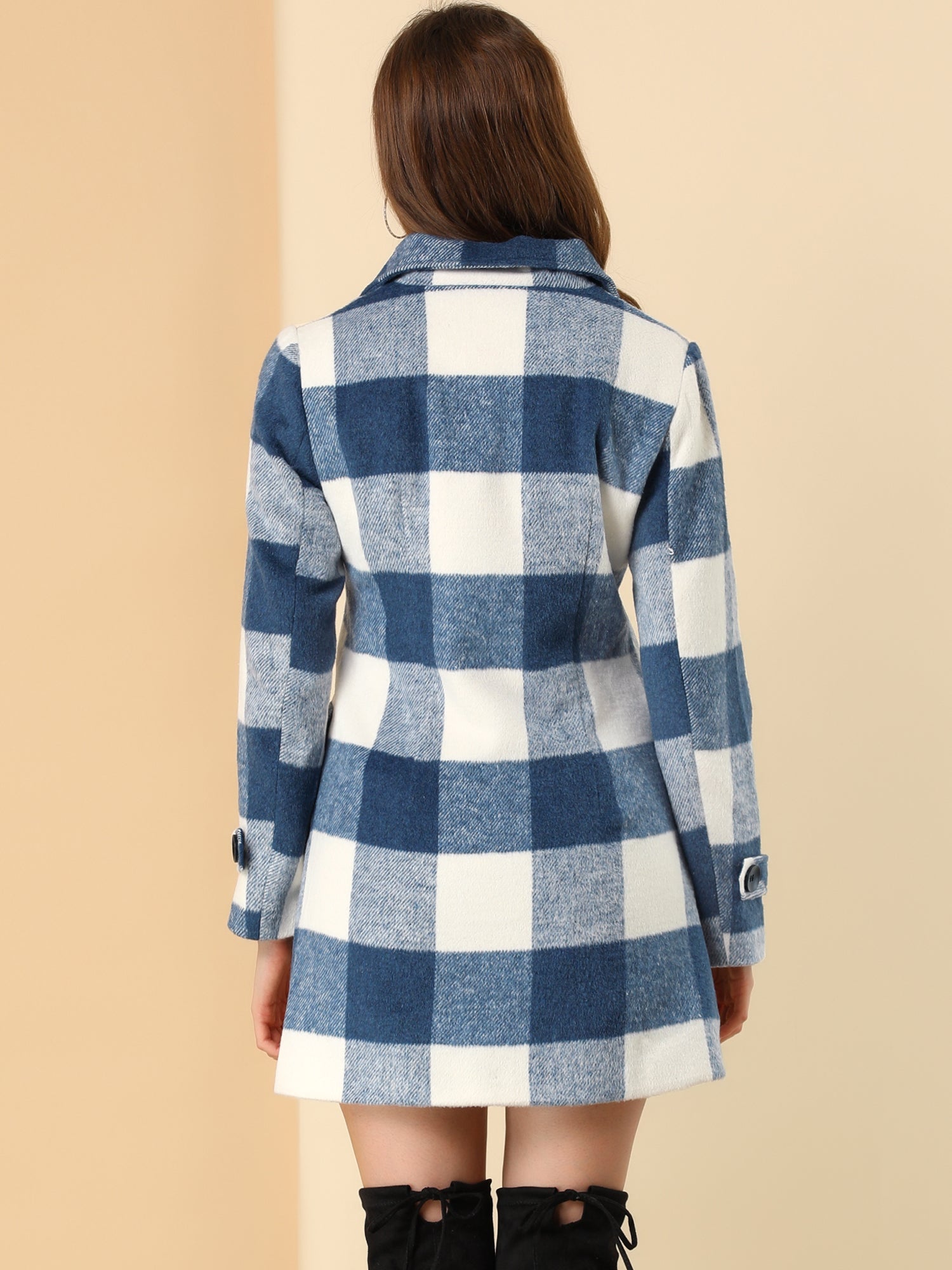 Women’s Long Coat | Double-Breasted Pockets