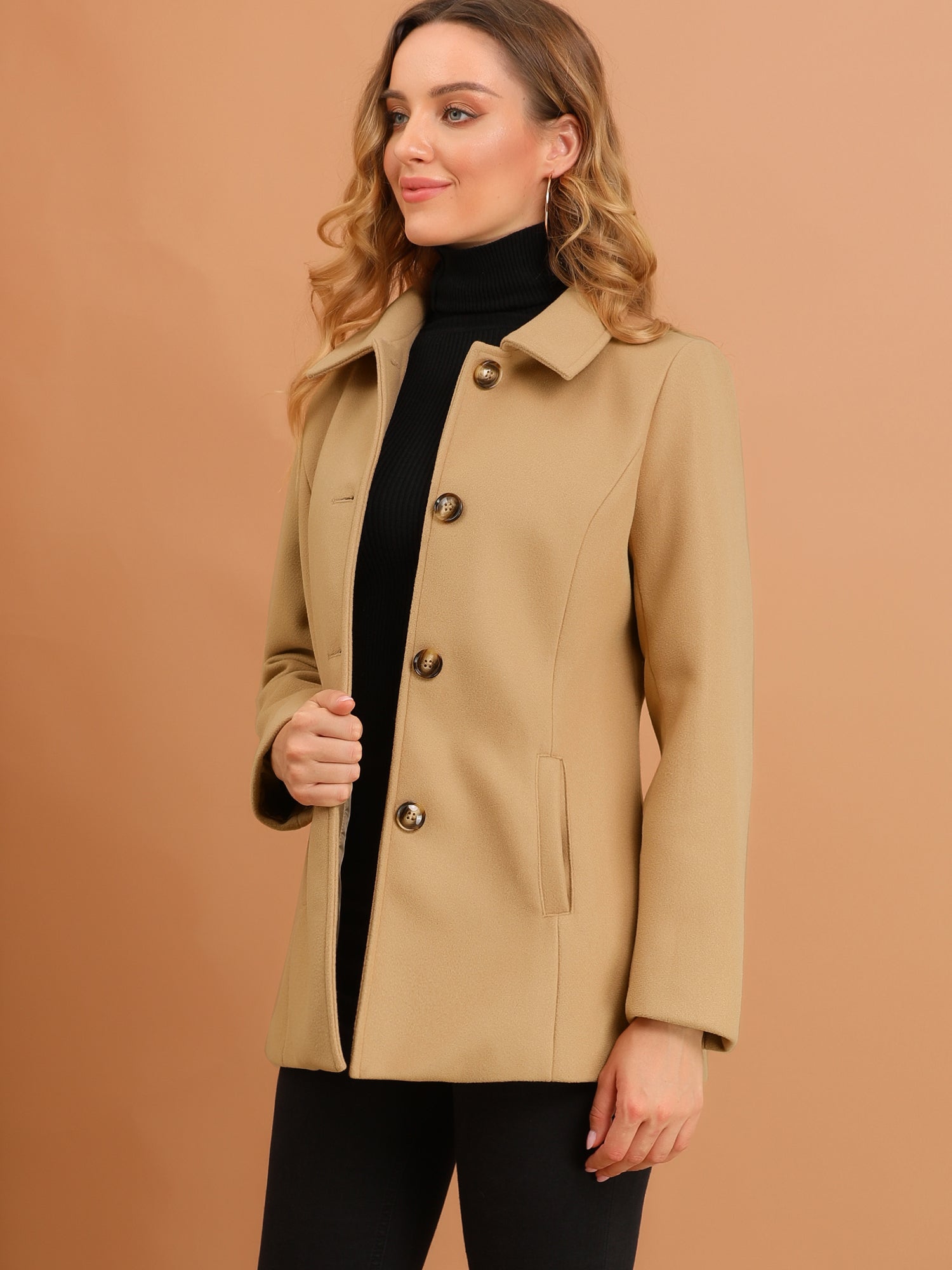 Women’s Structured Winter Jacket | Buttoned Pockets