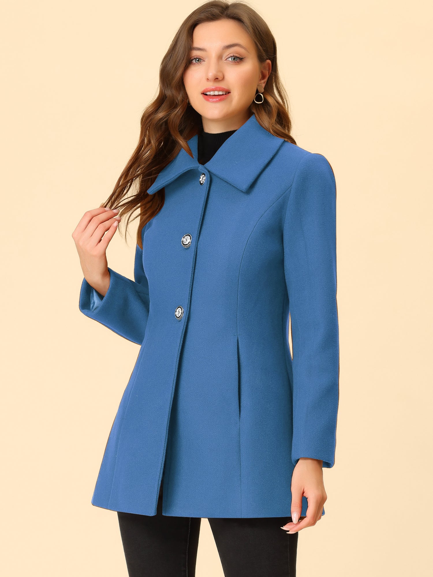 Women’s Casual Coat | Button Up and Pockets