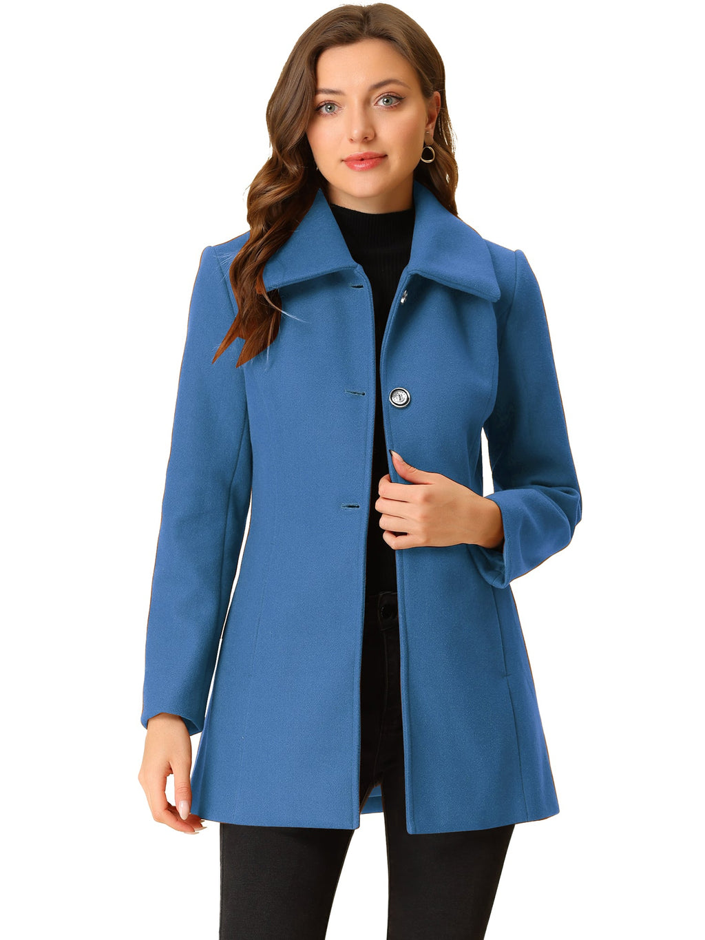 Women’s Casual Coat | Button Up and Pockets