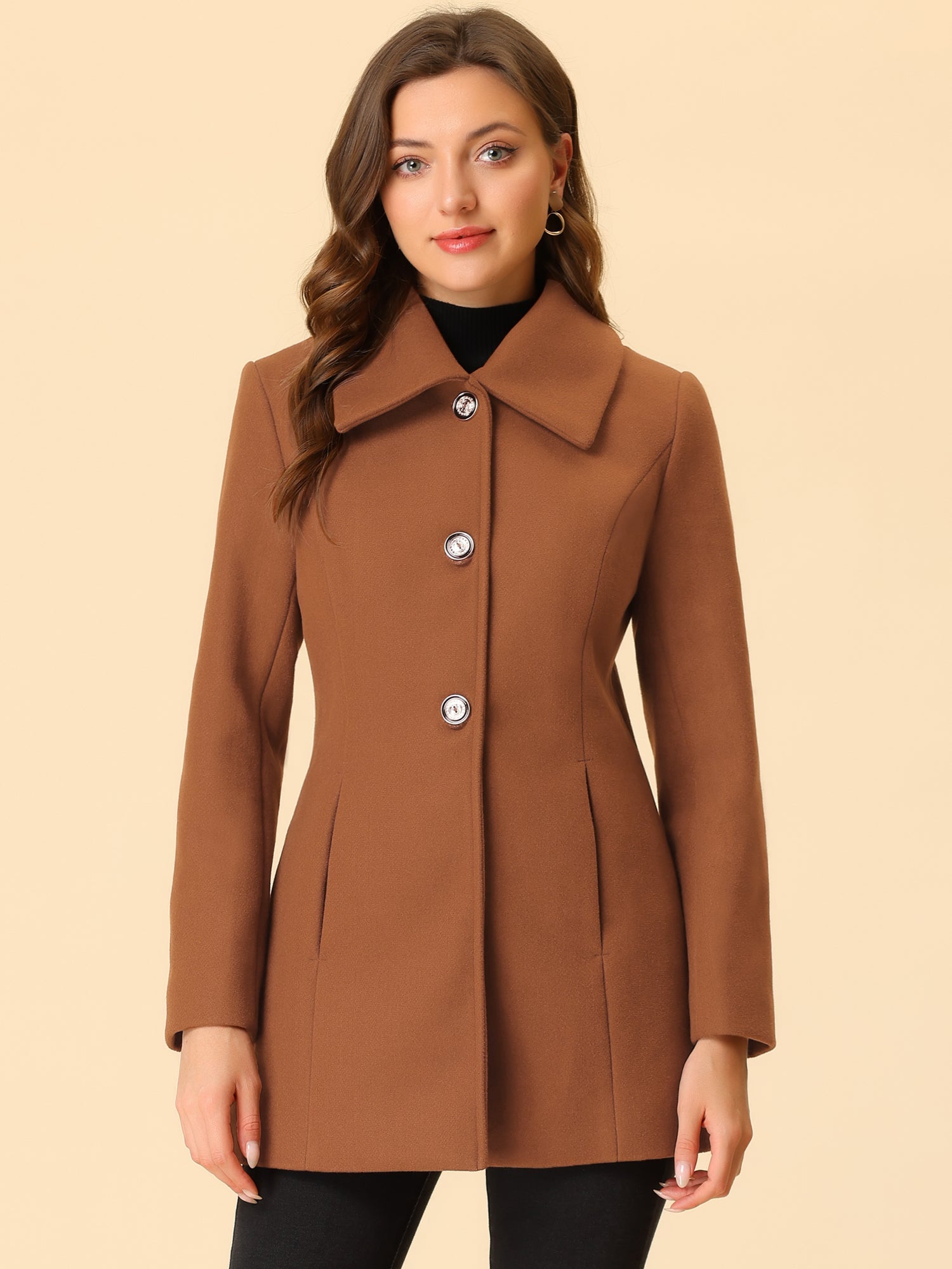 Women’s Casual Coat | Button Up and Pockets