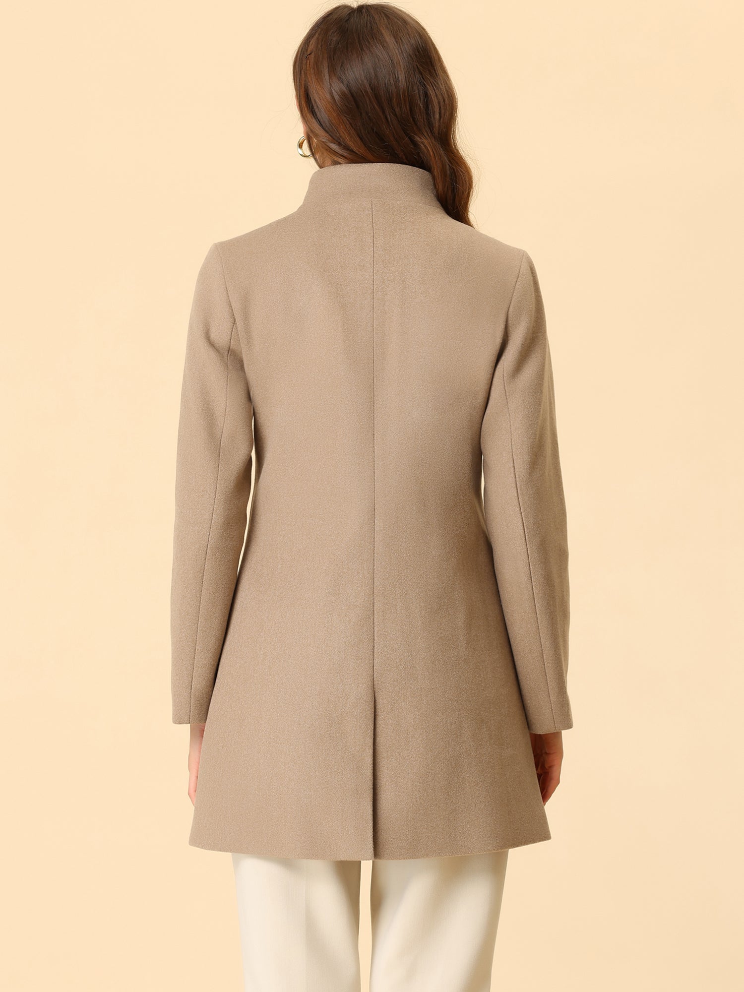 Women’s Long Coat | Buttoned Pockets