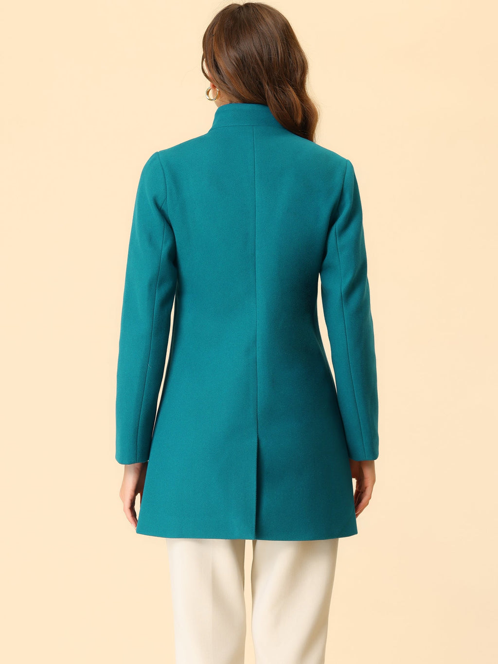 Women’s Long Coat | Buttoned Pockets