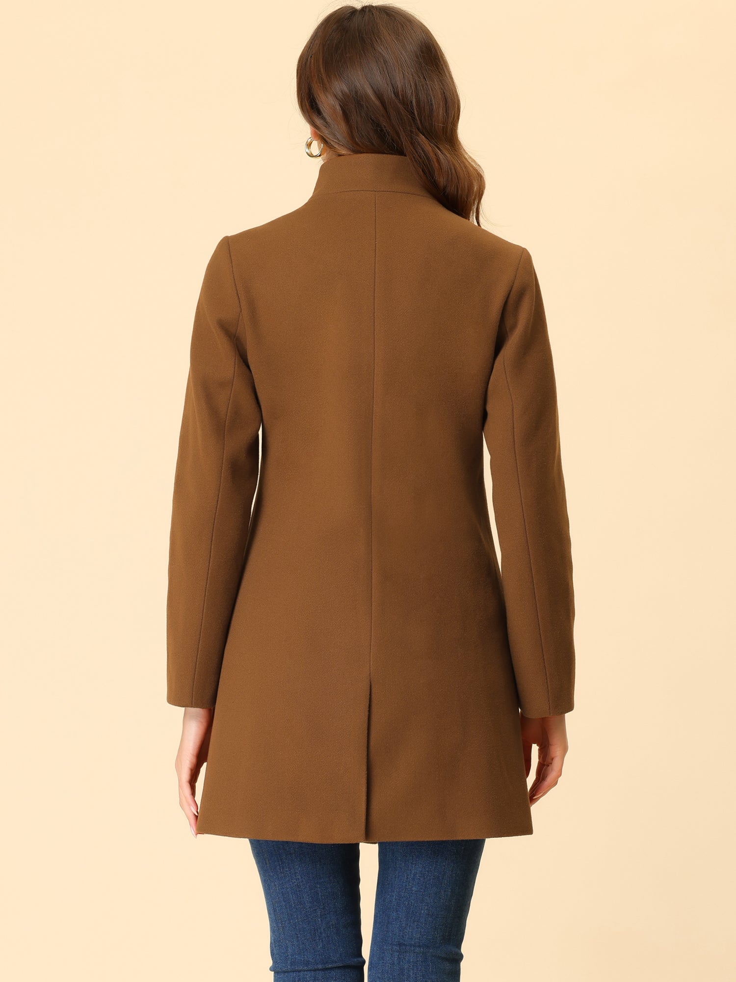Women’s Long Coat | Buttoned Pockets