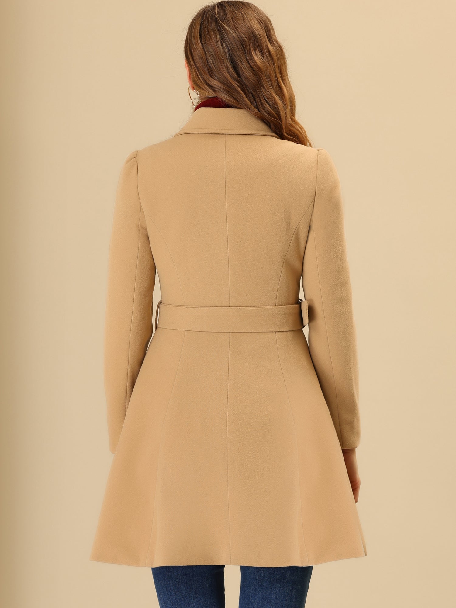 Women’s Long Trench Coat | Double-Breasted Pockets