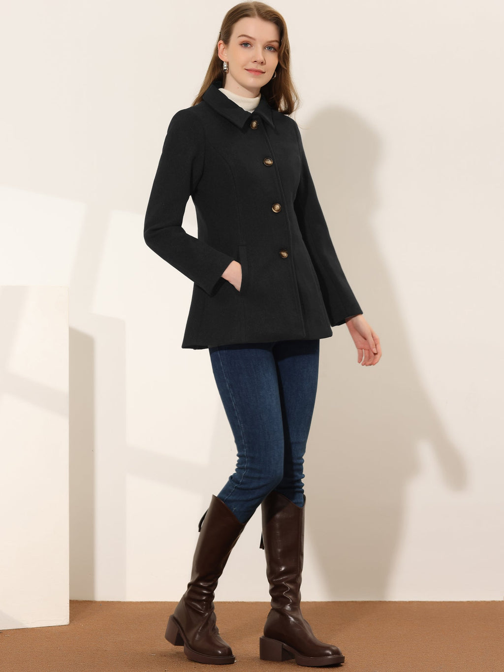 Women’s Structured Winter Jacket | Buttoned Pockets