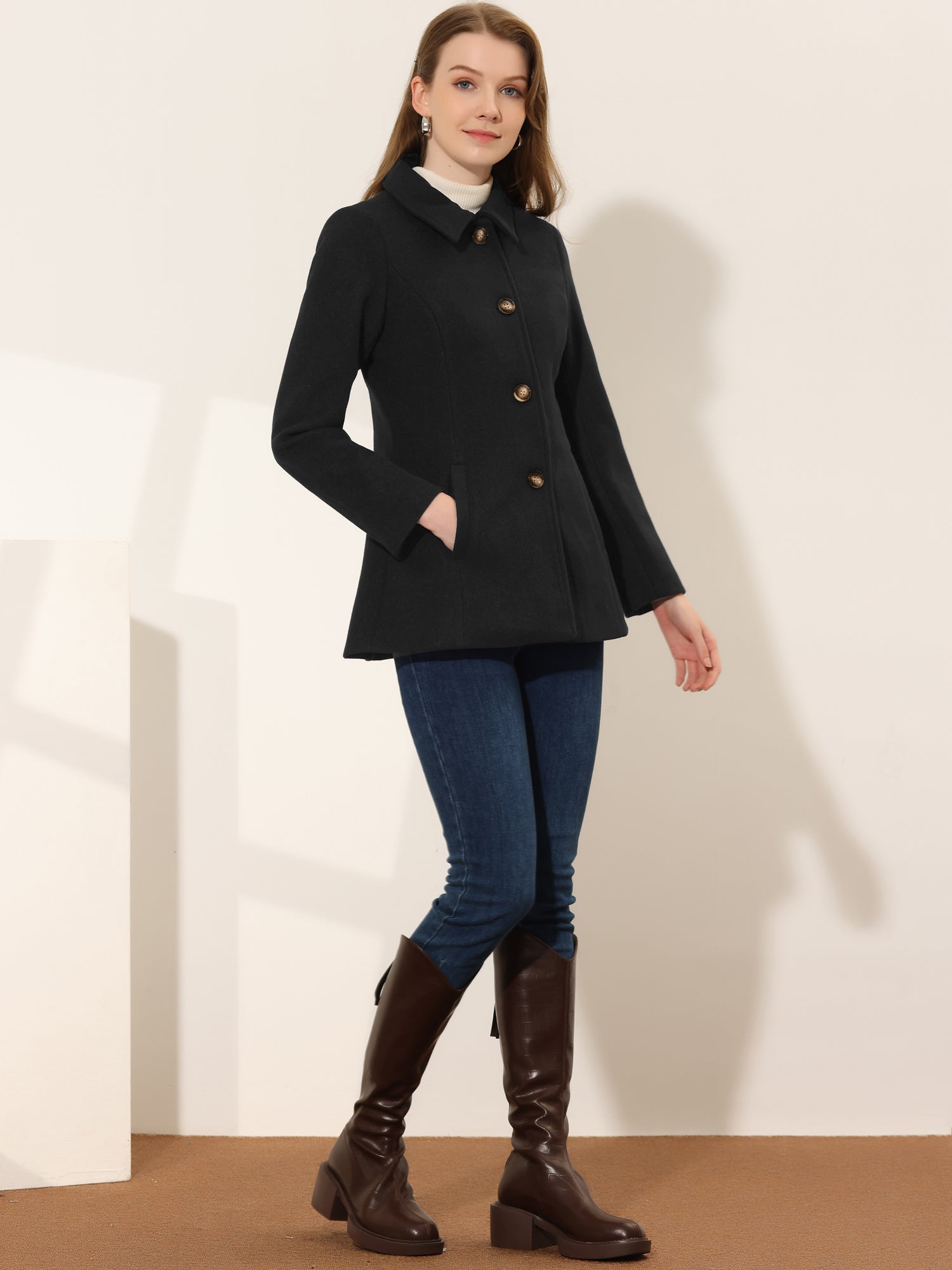 Women’s Structured Winter Jacket | Buttoned Pockets