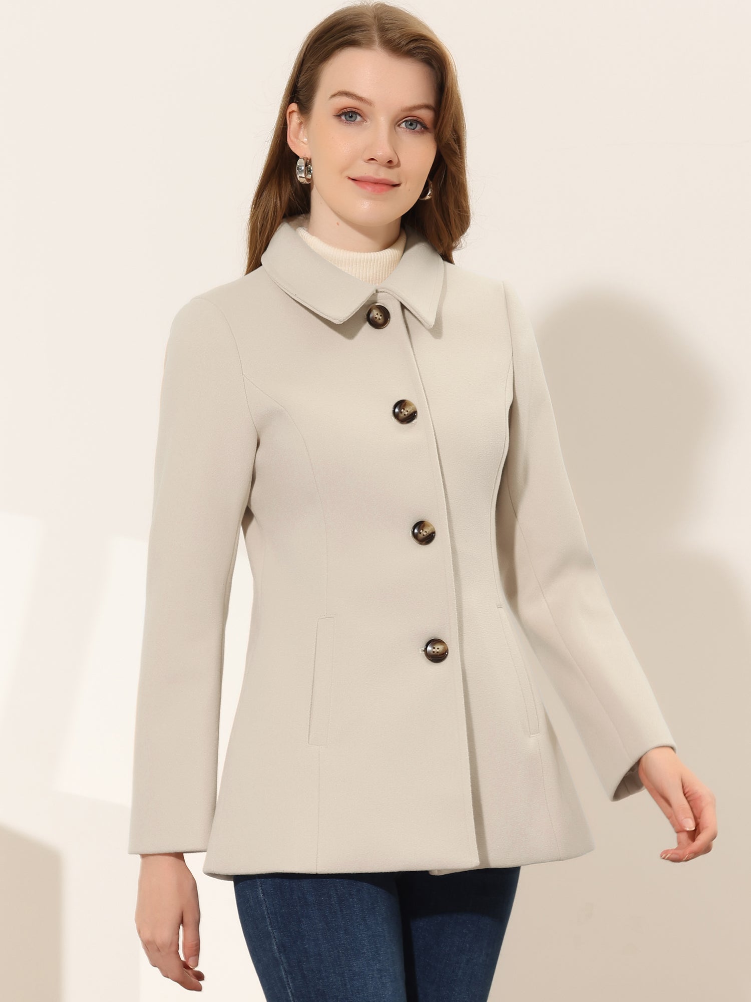 Women’s Structured Winter Jacket | Buttoned Pockets
