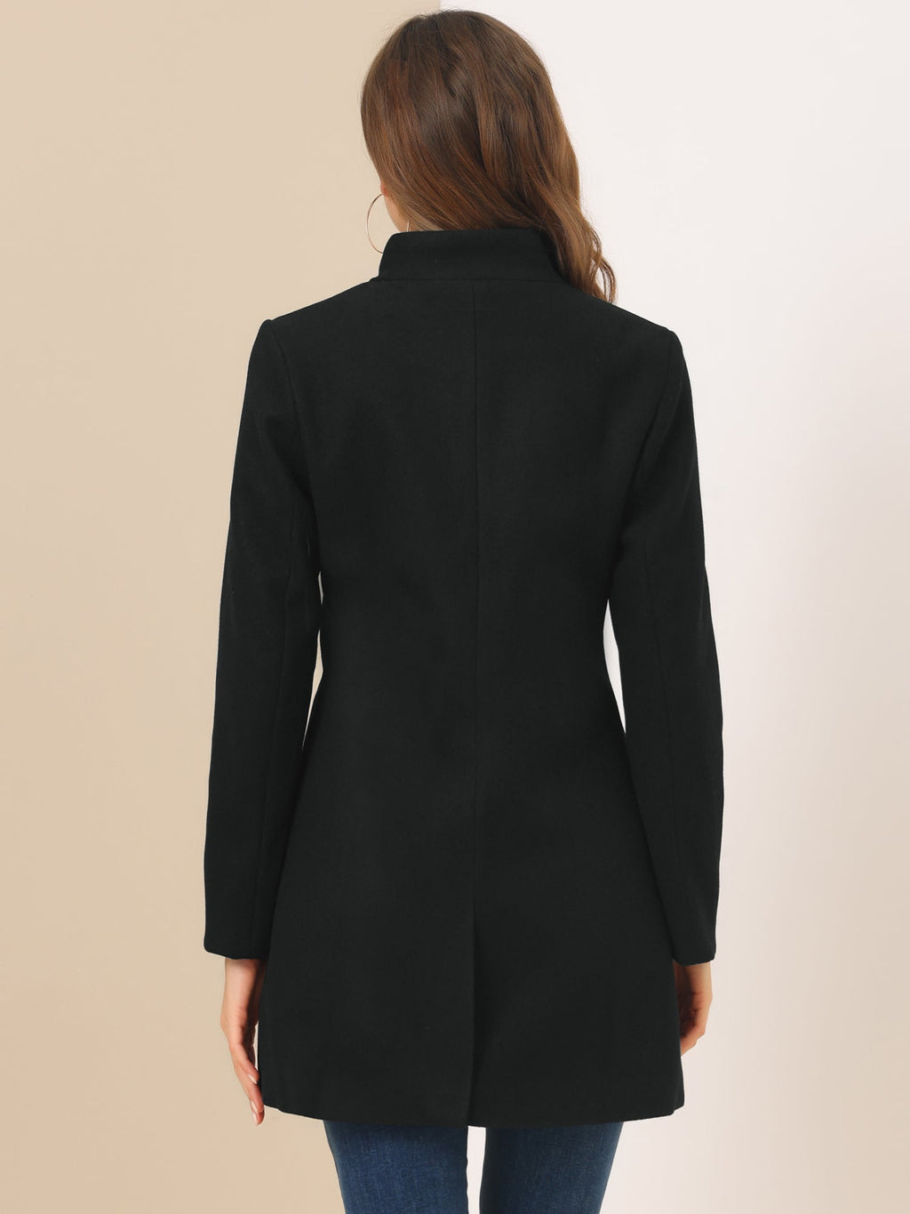 Women’s Long Coat | Buttoned Pockets