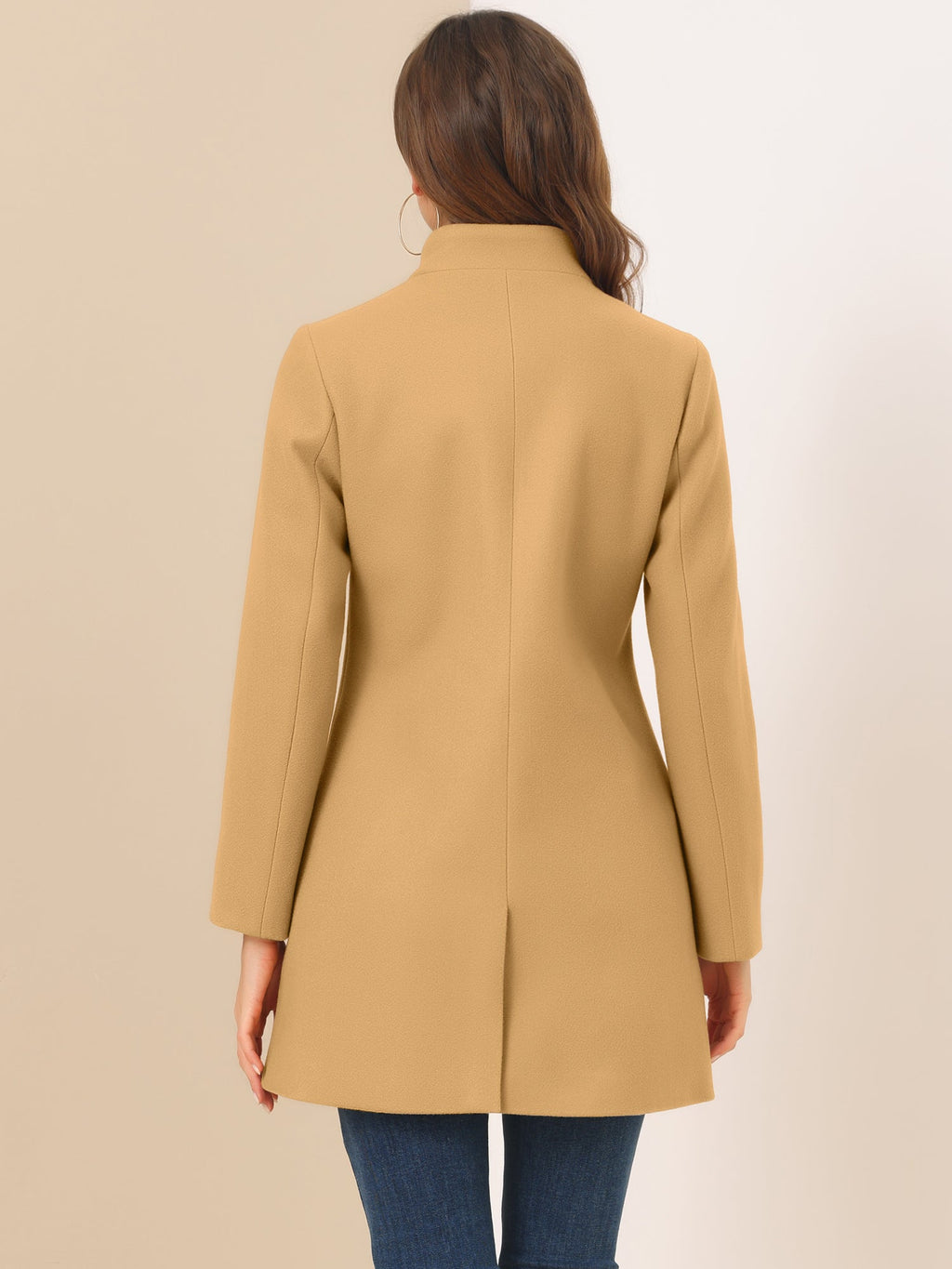 Women’s Long Coat | Buttoned Pockets